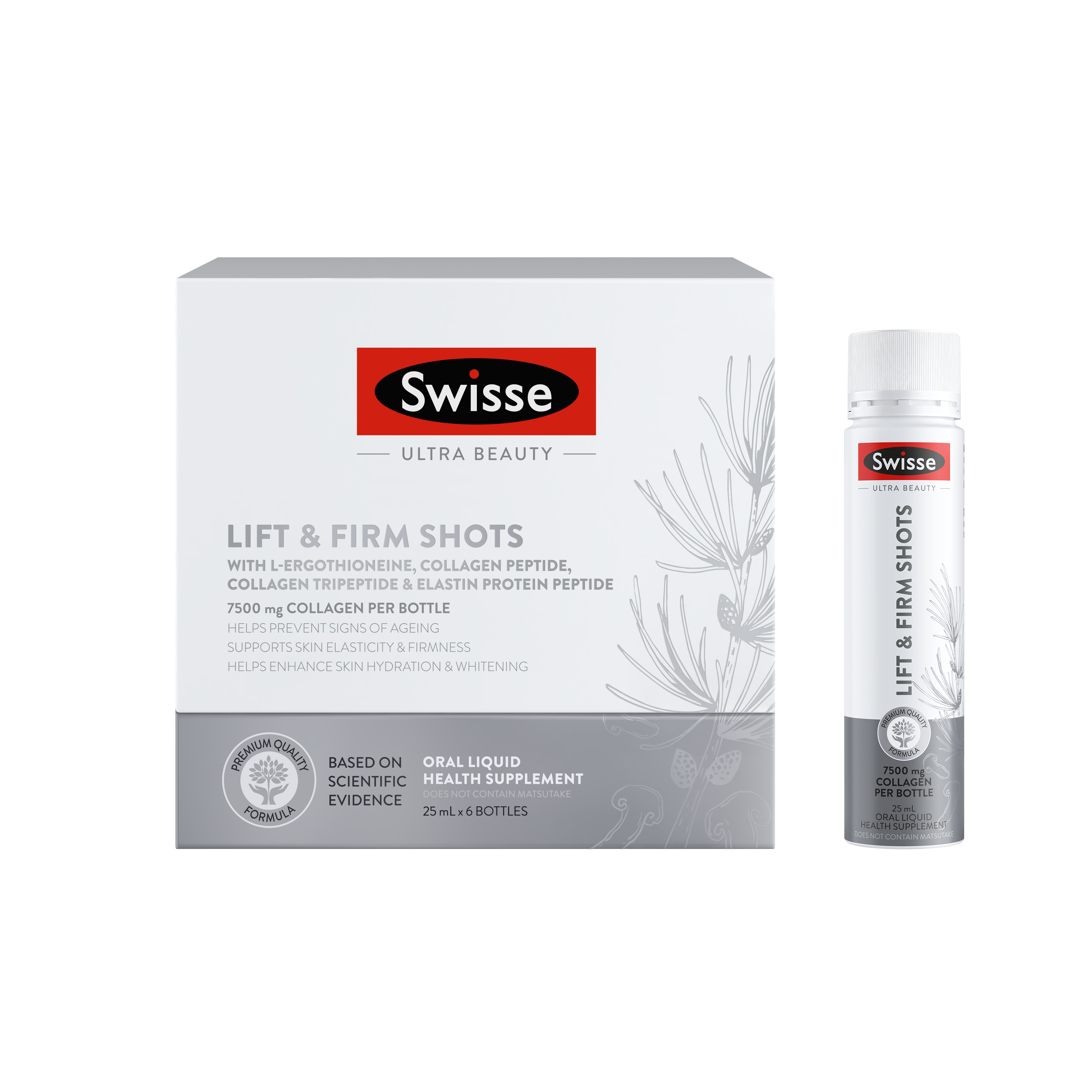 SWISSE ULTRA BEAUTY LIFT & FIRM SHOTS 25 mL x 6 BOTTLES