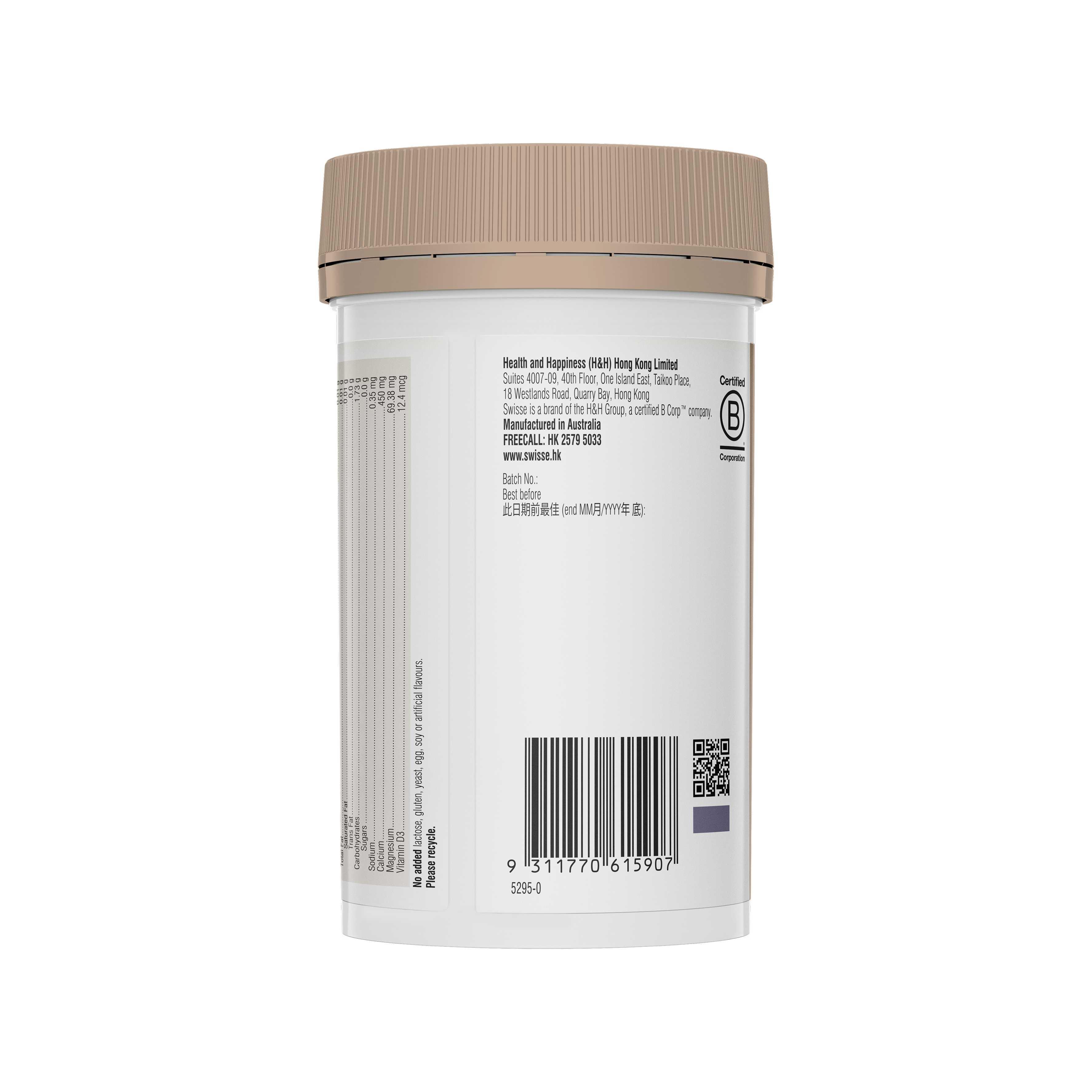 Swisse Ultiboost Magnesium, Calcium + D3 120 Tablets