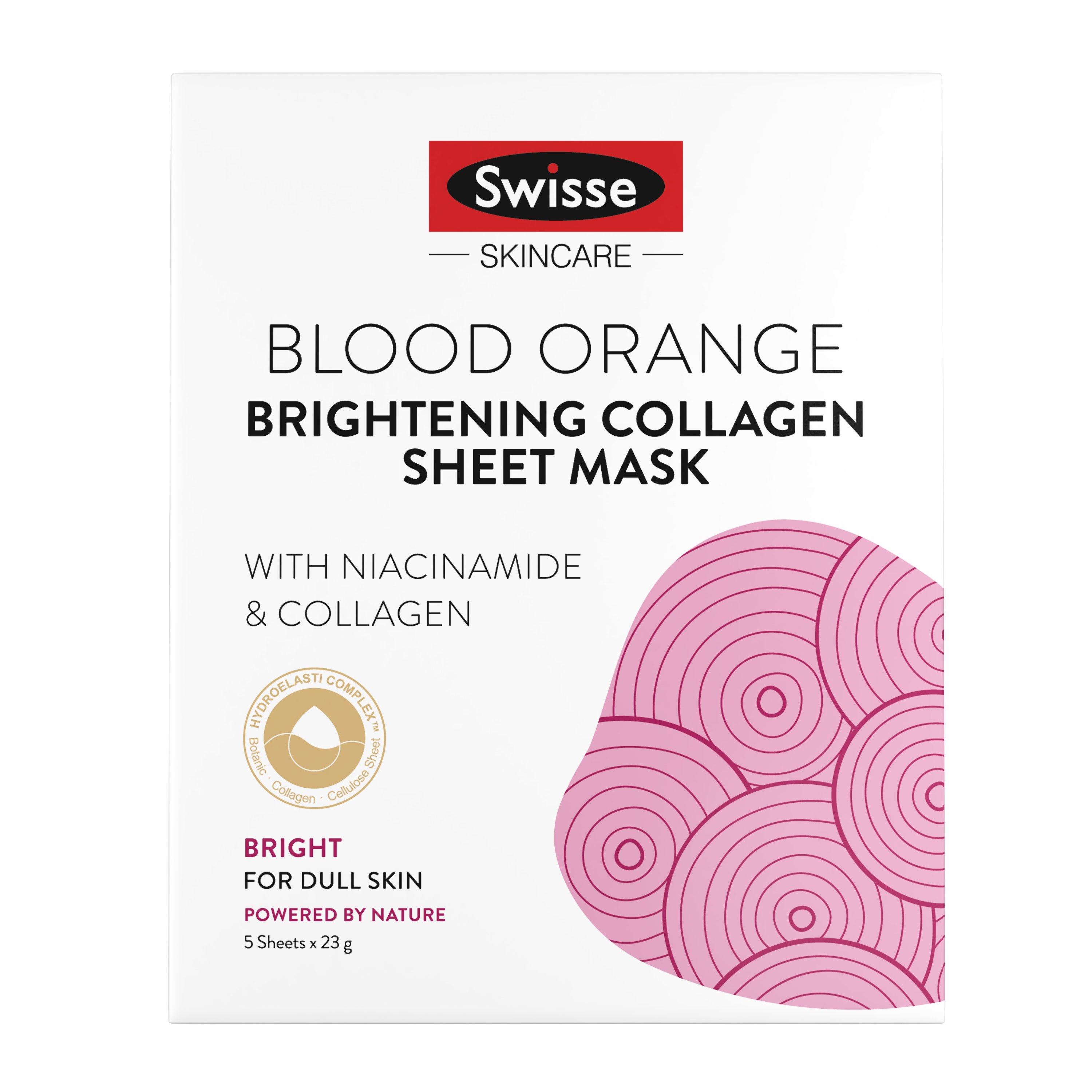 Swisse Blood Orange Brightening Collagen Sheet Mask (Best Before: 1/2024)