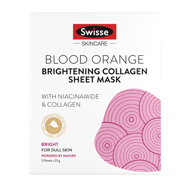 Swisse Blood Orange Brightening Collagen Sheet Mask